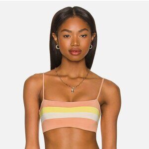 L*Space Rebel Stripe Bikini Top – Cream (Style CBRLT18) - Size X-SMALL